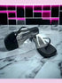 Black Clear Strap Heels - cunei